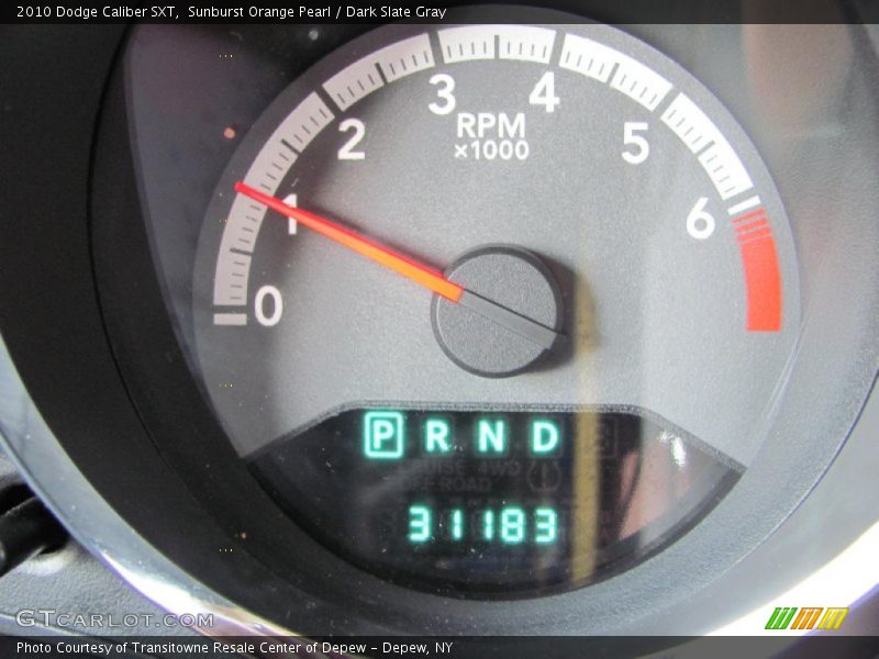 Sunburst Orange Pearl / Dark Slate Gray 2010 Dodge Caliber SXT