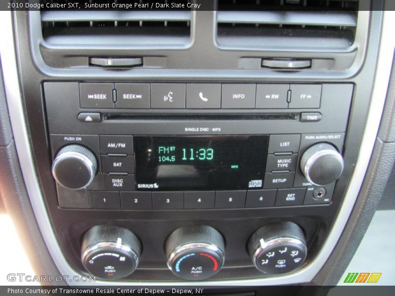 Sunburst Orange Pearl / Dark Slate Gray 2010 Dodge Caliber SXT
