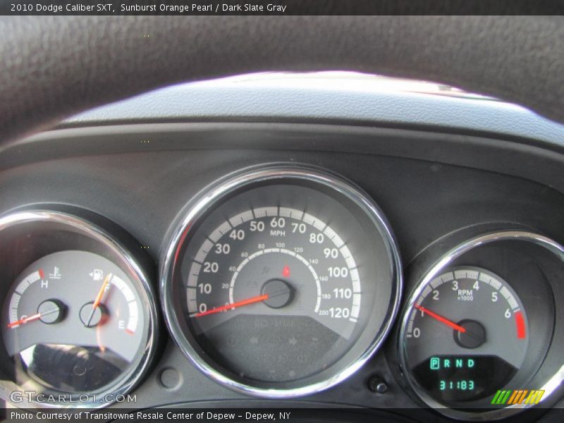 Sunburst Orange Pearl / Dark Slate Gray 2010 Dodge Caliber SXT