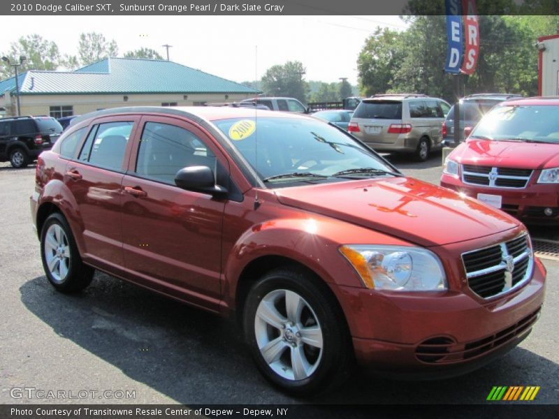 Sunburst Orange Pearl / Dark Slate Gray 2010 Dodge Caliber SXT