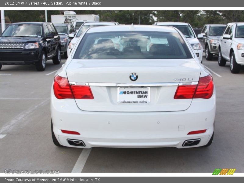 Alpine White / Black 2012 BMW 7 Series 740Li Sedan