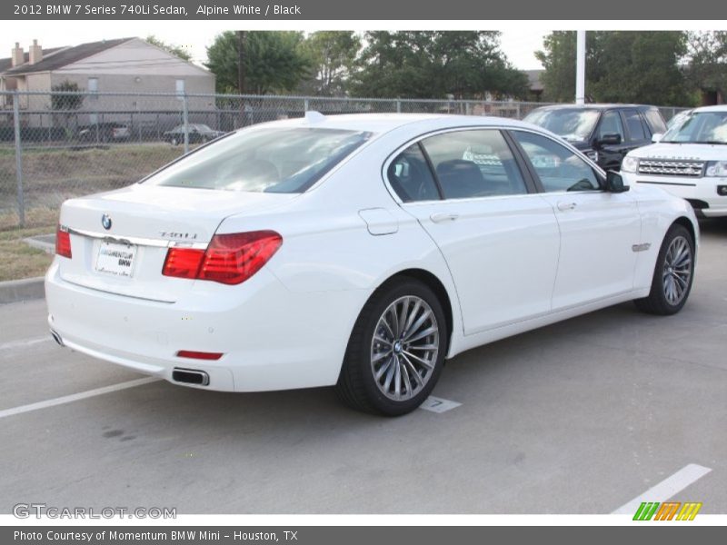 Alpine White / Black 2012 BMW 7 Series 740Li Sedan