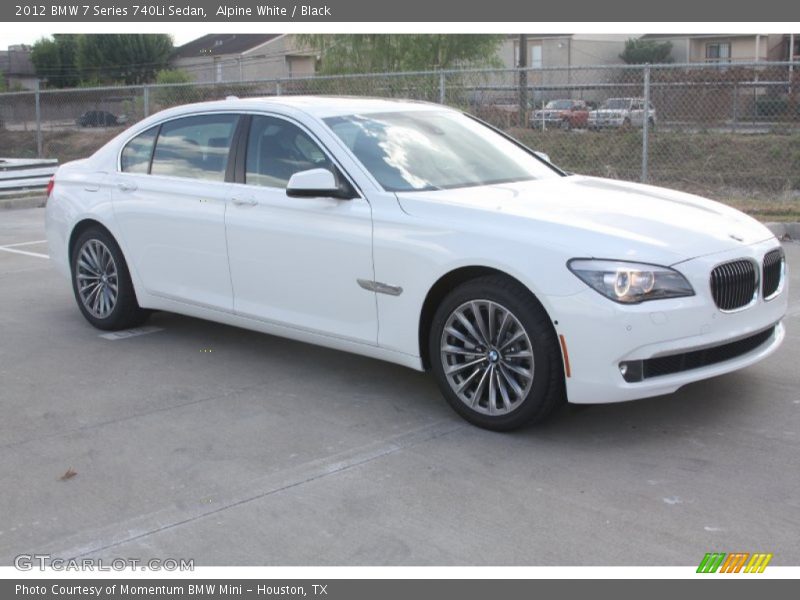 Alpine White / Black 2012 BMW 7 Series 740Li Sedan