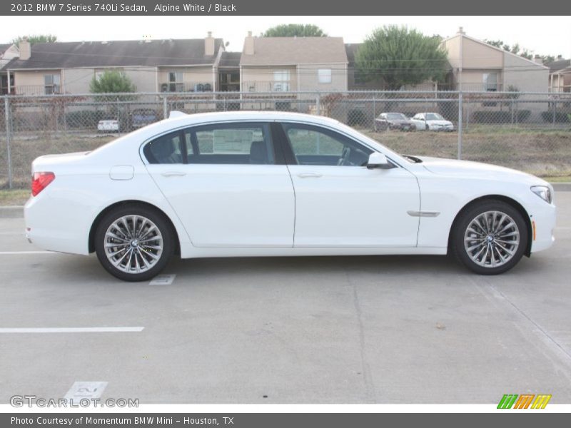 Alpine White / Black 2012 BMW 7 Series 740Li Sedan