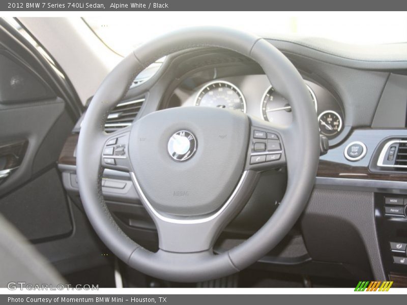 Alpine White / Black 2012 BMW 7 Series 740Li Sedan