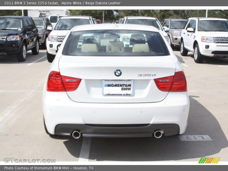 Alpine White / Beige Dakota Leather 2011 BMW 3 Series 335d Sedan