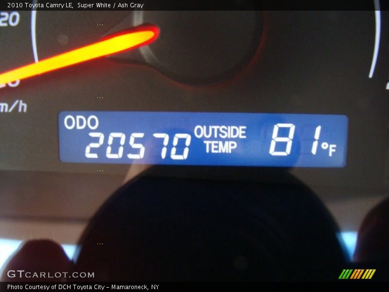 Super White / Ash Gray 2010 Toyota Camry LE