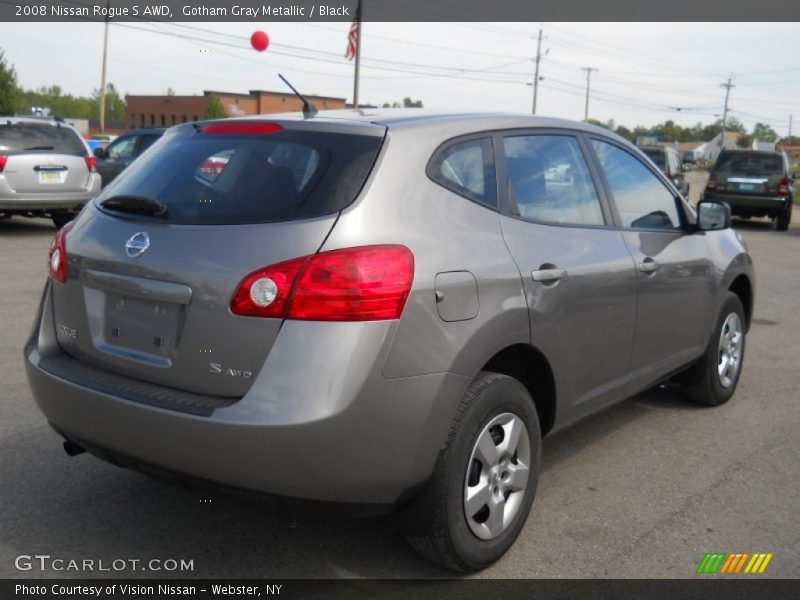 Gotham Gray Metallic / Black 2008 Nissan Rogue S AWD