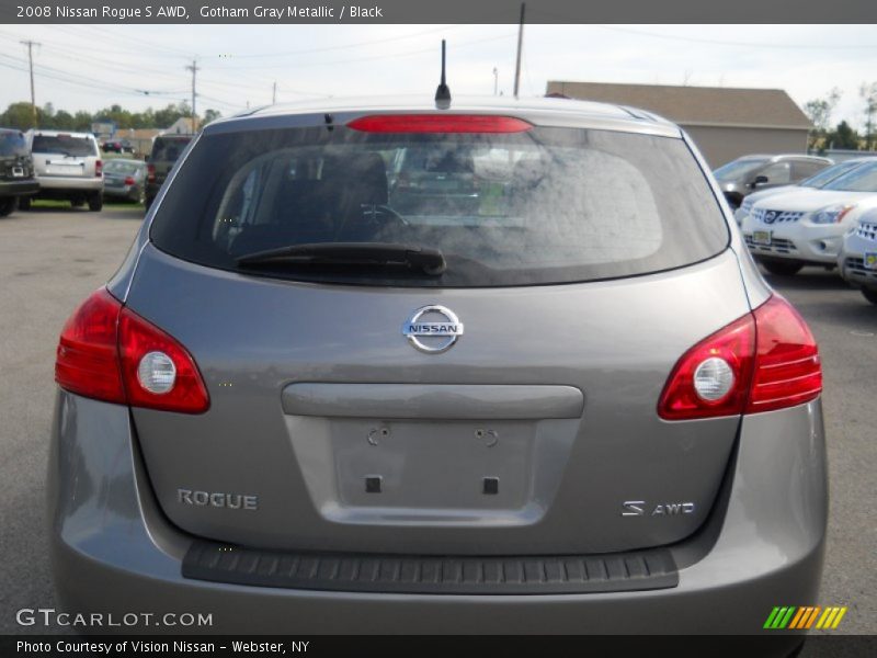 Gotham Gray Metallic / Black 2008 Nissan Rogue S AWD