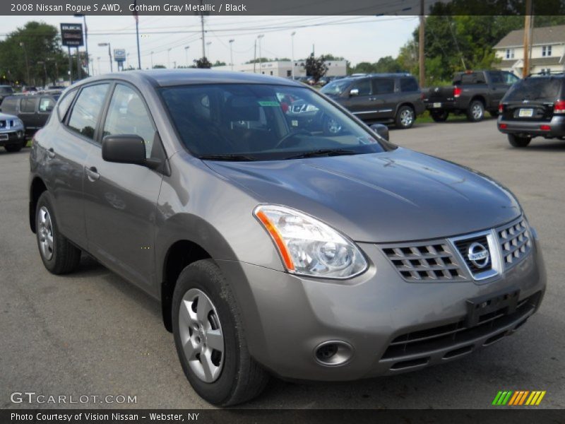 Gotham Gray Metallic / Black 2008 Nissan Rogue S AWD