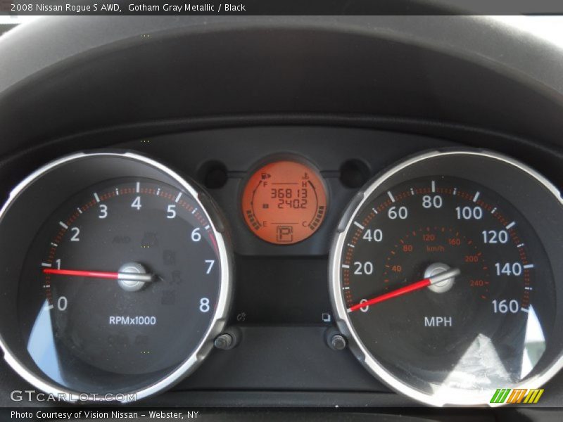 Gotham Gray Metallic / Black 2008 Nissan Rogue S AWD