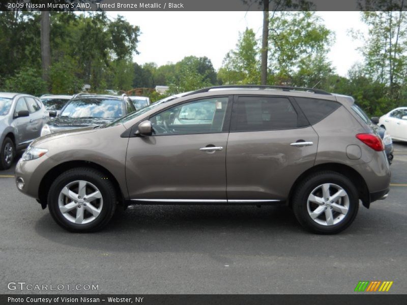 Tinted Bronze Metallic / Black 2009 Nissan Murano S AWD