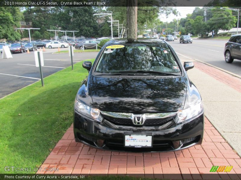 Crystal Black Pearl / Black 2010 Honda Civic LX-S Sedan