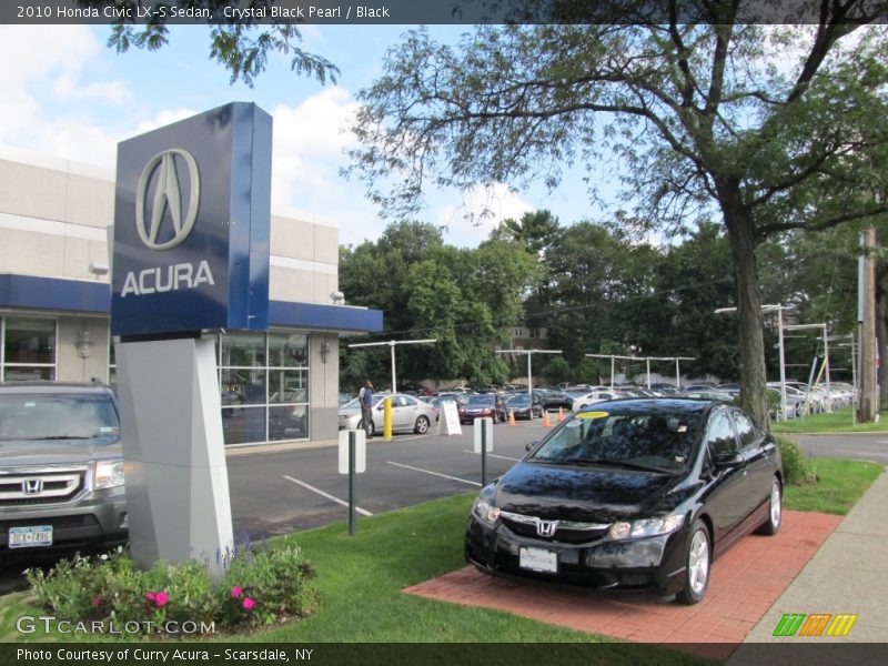 Crystal Black Pearl / Black 2010 Honda Civic LX-S Sedan