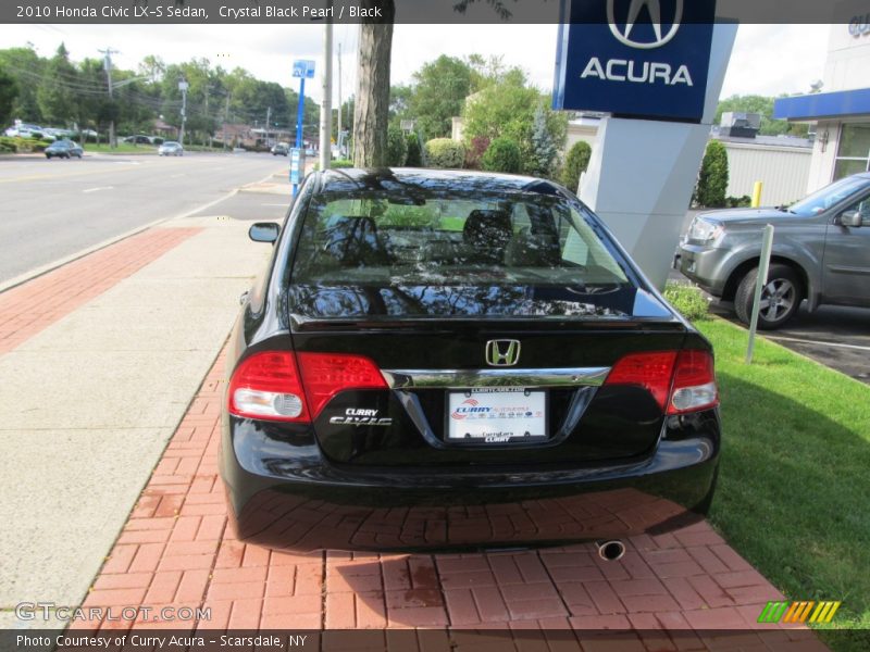 Crystal Black Pearl / Black 2010 Honda Civic LX-S Sedan