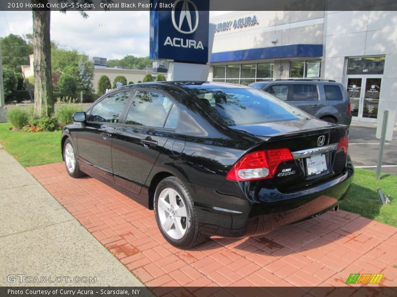 Crystal Black Pearl / Black 2010 Honda Civic LX-S Sedan