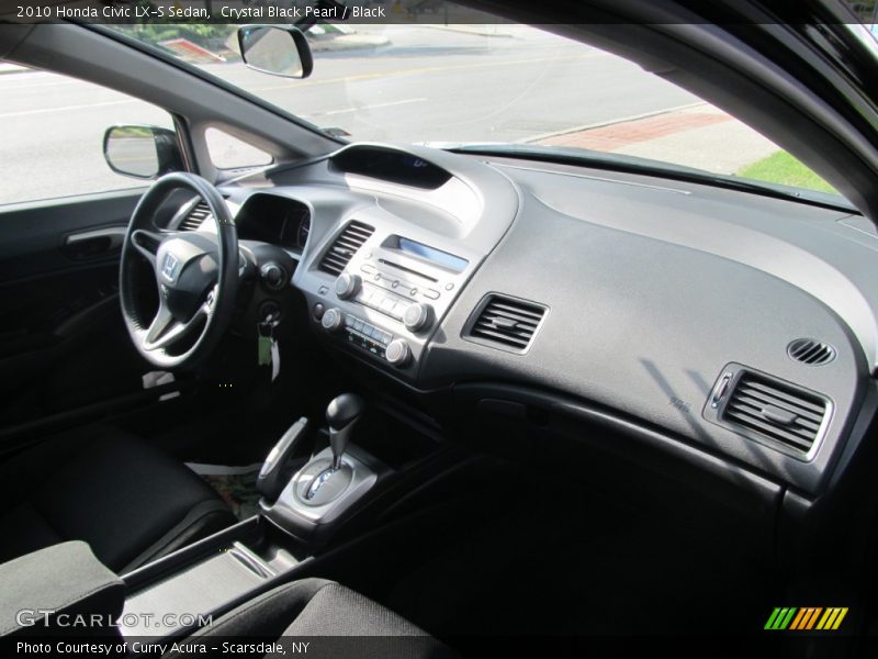 Crystal Black Pearl / Black 2010 Honda Civic LX-S Sedan