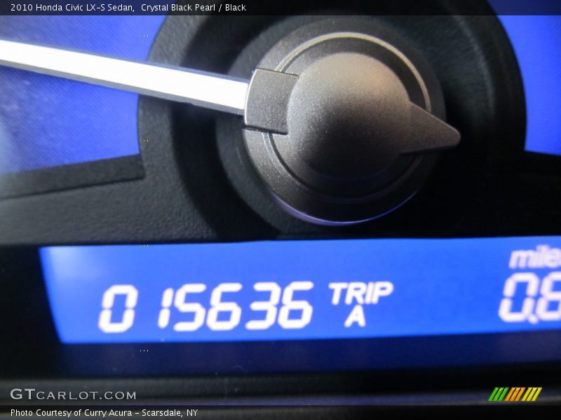 Crystal Black Pearl / Black 2010 Honda Civic LX-S Sedan