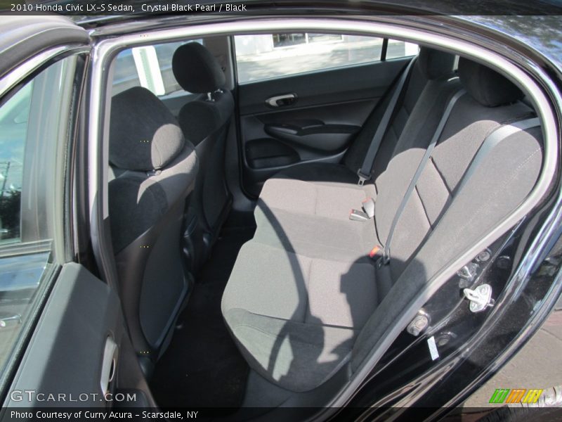 Crystal Black Pearl / Black 2010 Honda Civic LX-S Sedan
