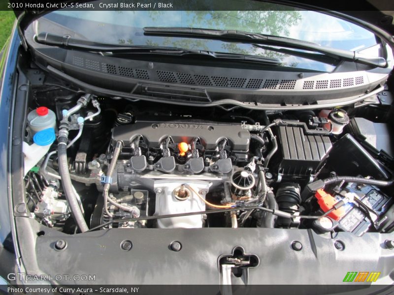 Crystal Black Pearl / Black 2010 Honda Civic LX-S Sedan