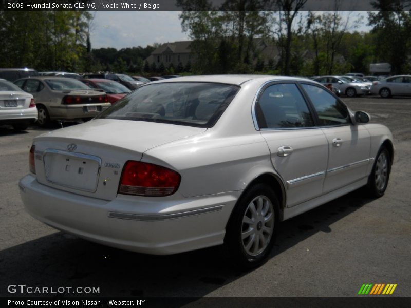 Noble White / Beige 2003 Hyundai Sonata GLS V6