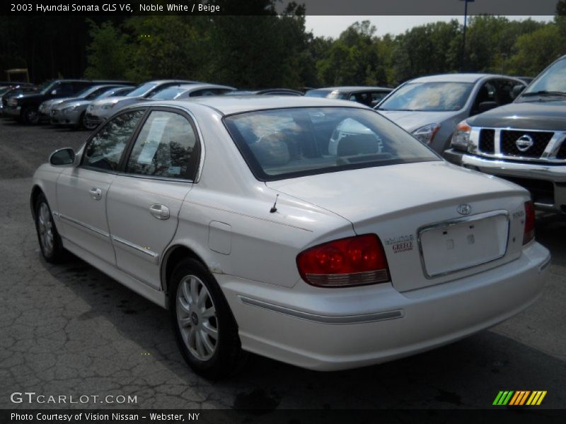 Noble White / Beige 2003 Hyundai Sonata GLS V6