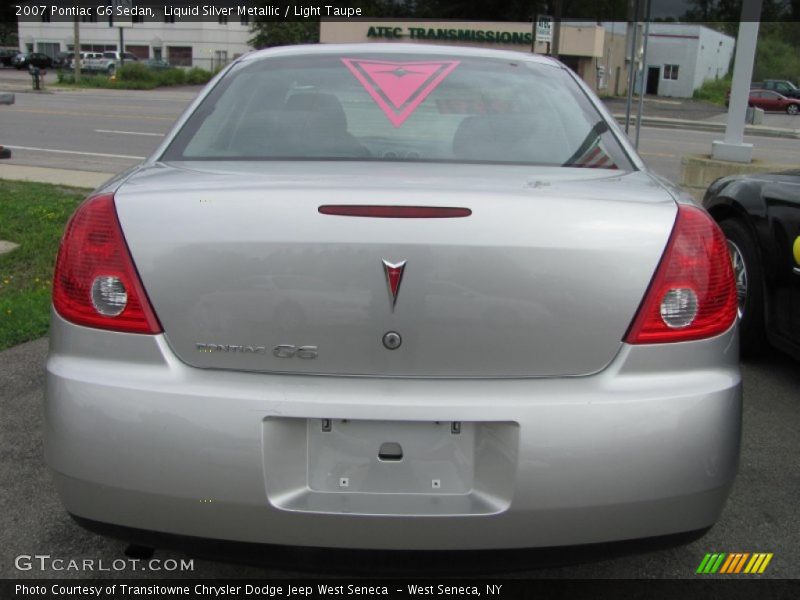 Liquid Silver Metallic / Light Taupe 2007 Pontiac G6 Sedan