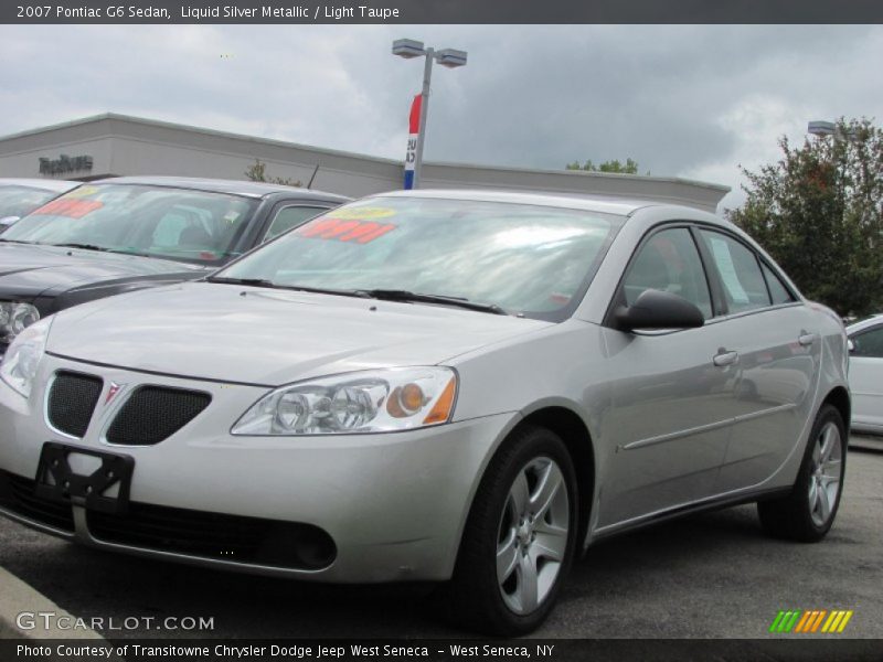 Liquid Silver Metallic / Light Taupe 2007 Pontiac G6 Sedan