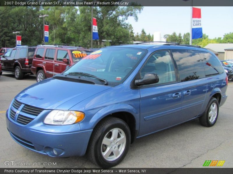 Marine Blue Pearl / Medium Slate Gray 2007 Dodge Grand Caravan SXT