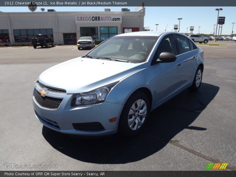Ice Blue Metallic / Jet Black/Medium Titanium 2012 Chevrolet Cruze LS