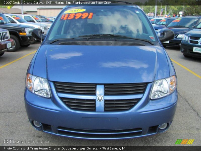 Marine Blue Pearl / Medium Slate Gray 2007 Dodge Grand Caravan SXT