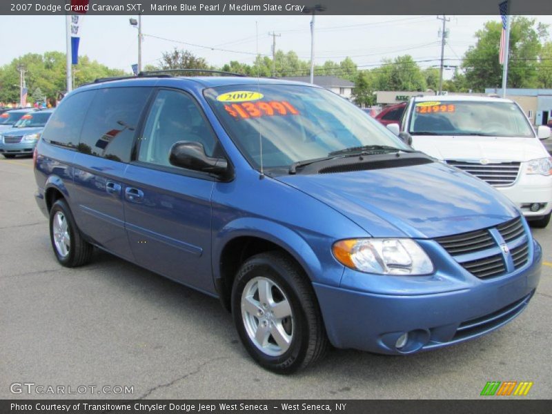 Marine Blue Pearl / Medium Slate Gray 2007 Dodge Grand Caravan SXT