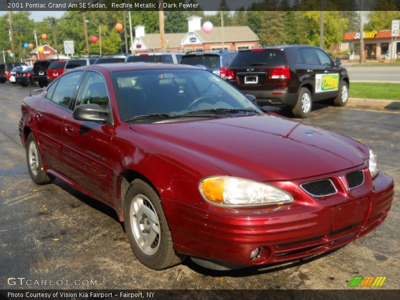 Redfire Metallic / Dark Pewter 2001 Pontiac Grand Am SE Sedan