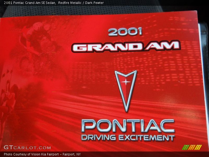 Redfire Metallic / Dark Pewter 2001 Pontiac Grand Am SE Sedan
