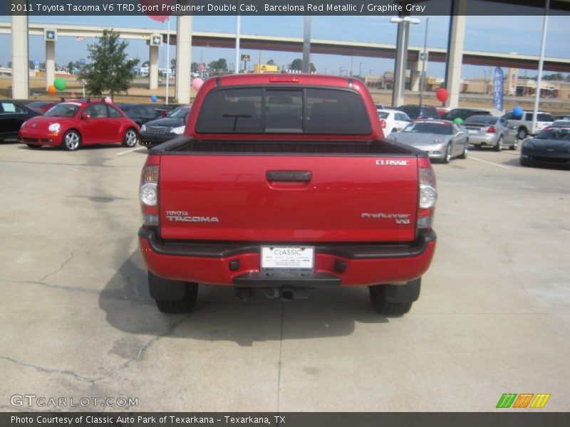 Barcelona Red Metallic / Graphite Gray 2011 Toyota Tacoma V6 TRD Sport PreRunner Double Cab