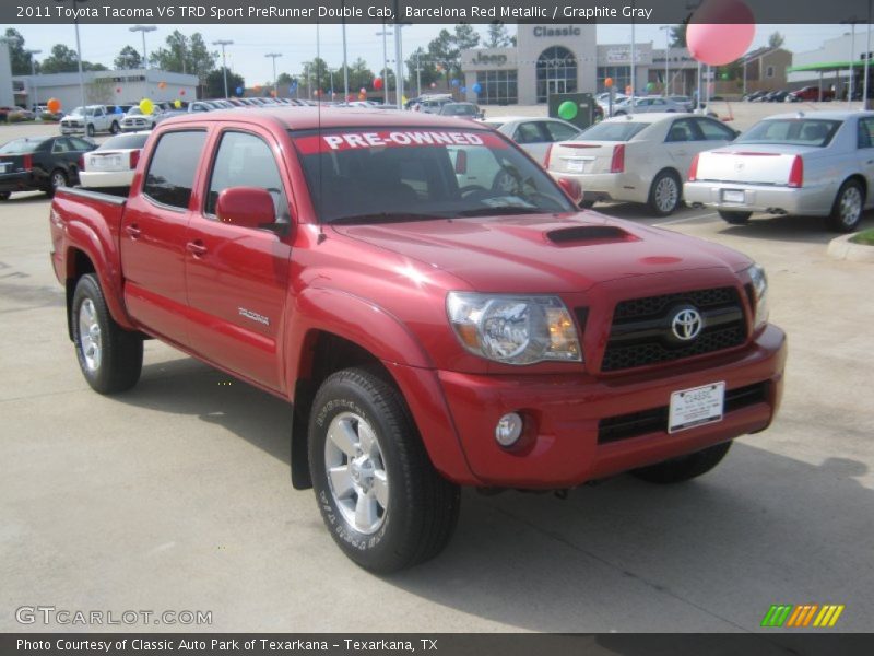 Barcelona Red Metallic / Graphite Gray 2011 Toyota Tacoma V6 TRD Sport PreRunner Double Cab
