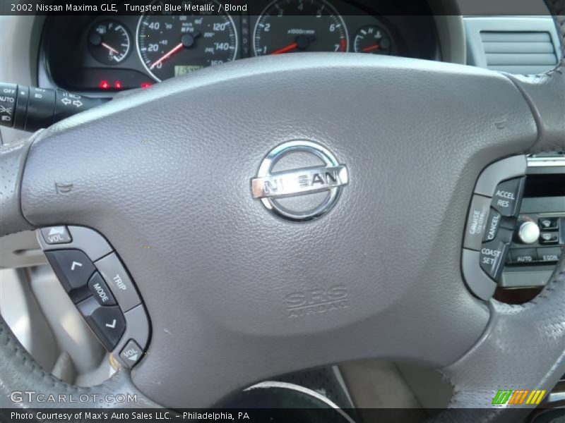 Tungsten Blue Metallic / Blond 2002 Nissan Maxima GLE