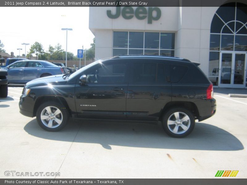 Brilliant Black Crystal Pearl / Dark Slate Gray 2011 Jeep Compass 2.4 Latitude