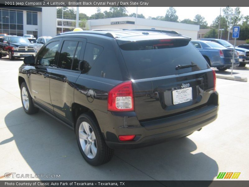 Brilliant Black Crystal Pearl / Dark Slate Gray 2011 Jeep Compass 2.4 Latitude