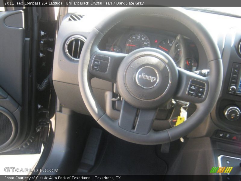 Brilliant Black Crystal Pearl / Dark Slate Gray 2011 Jeep Compass 2.4 Latitude
