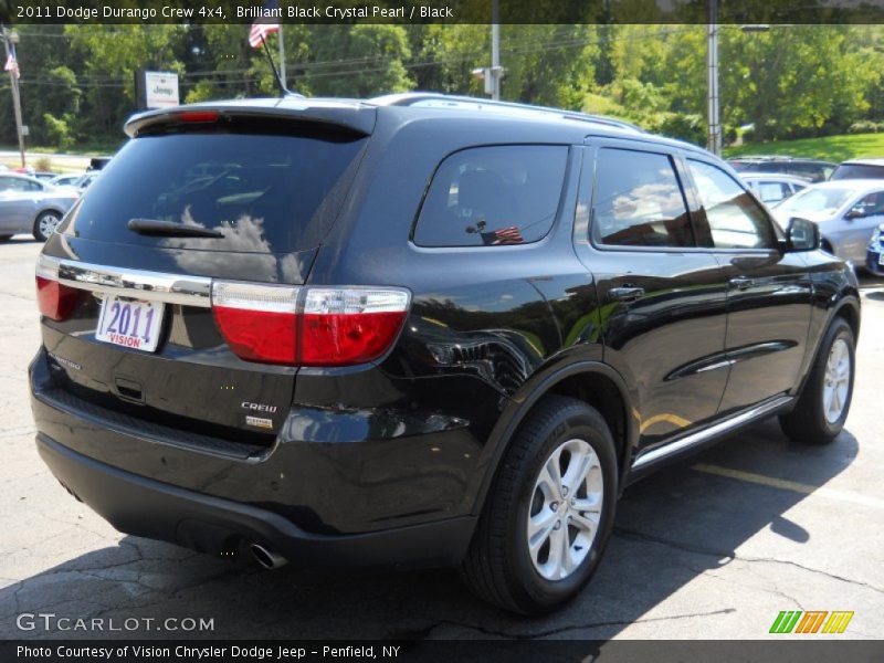 Brilliant Black Crystal Pearl / Black 2011 Dodge Durango Crew 4x4