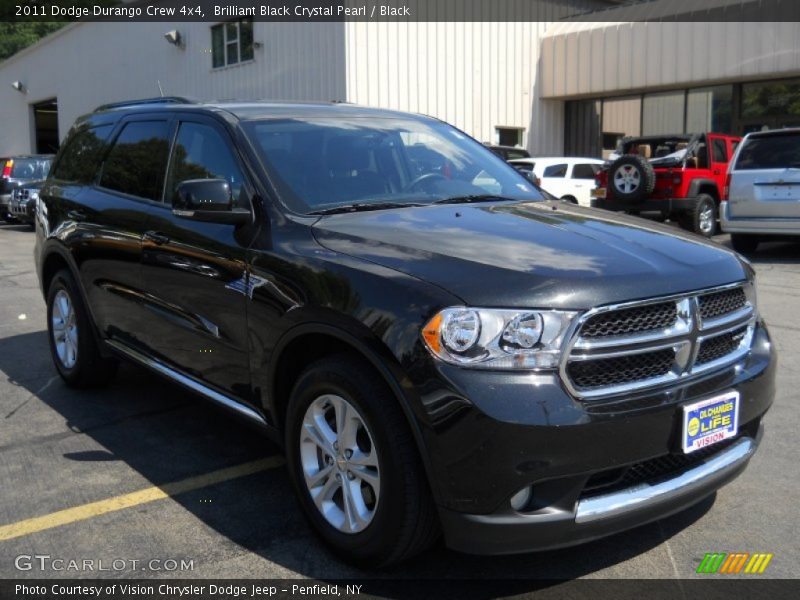 Brilliant Black Crystal Pearl / Black 2011 Dodge Durango Crew 4x4