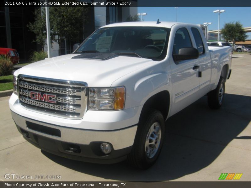 Summit White / Ebony 2011 GMC Sierra 2500HD SLE Extended Cab