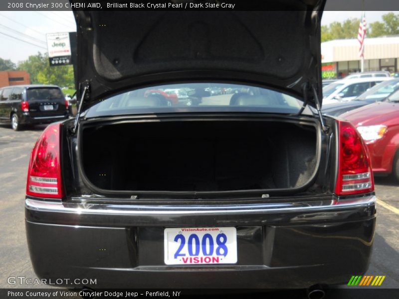 Brilliant Black Crystal Pearl / Dark Slate Gray 2008 Chrysler 300 C HEMI AWD