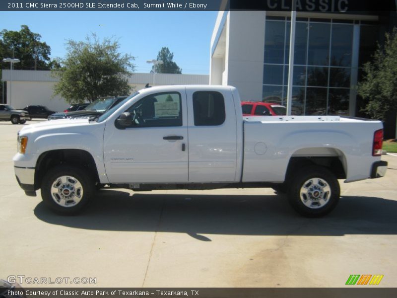 Summit White / Ebony 2011 GMC Sierra 2500HD SLE Extended Cab