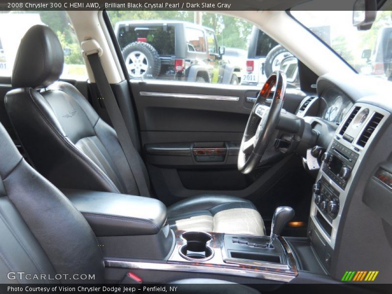 Brilliant Black Crystal Pearl / Dark Slate Gray 2008 Chrysler 300 C HEMI AWD