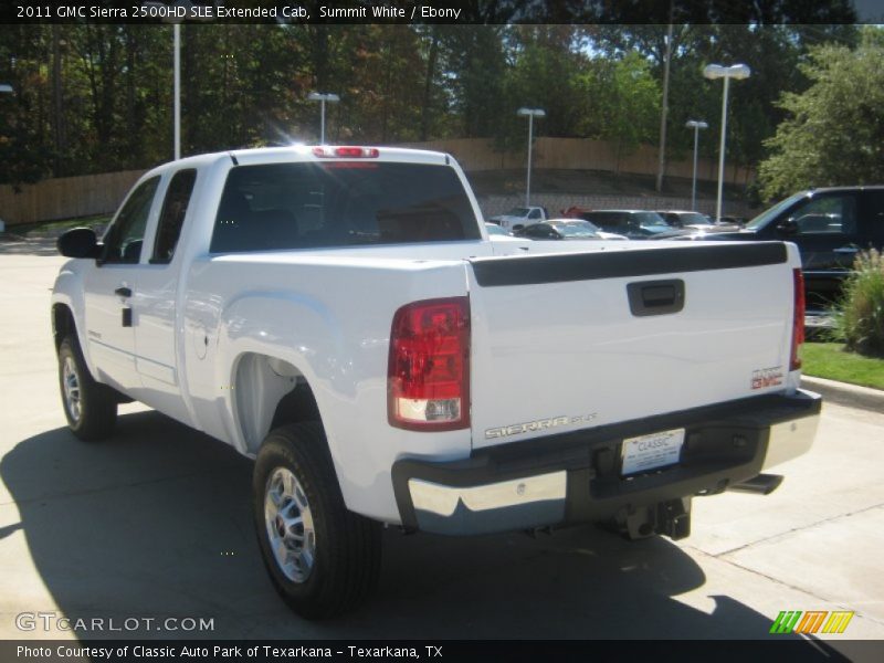 Summit White / Ebony 2011 GMC Sierra 2500HD SLE Extended Cab
