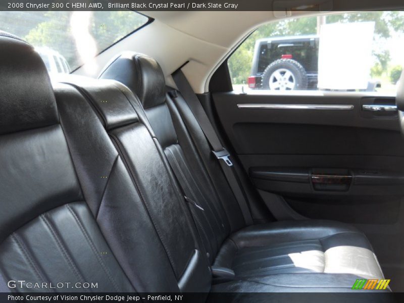 Brilliant Black Crystal Pearl / Dark Slate Gray 2008 Chrysler 300 C HEMI AWD
