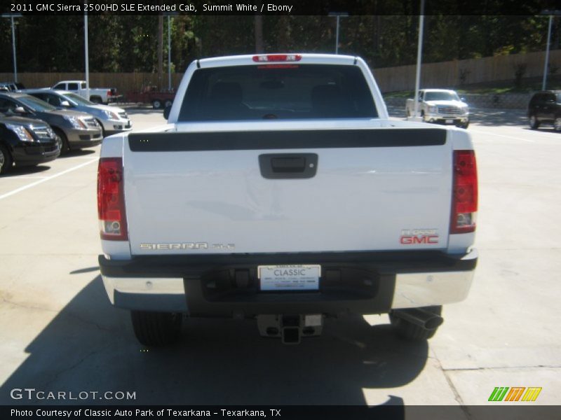 Summit White / Ebony 2011 GMC Sierra 2500HD SLE Extended Cab