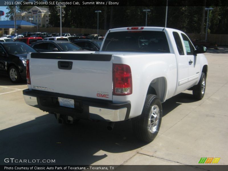 Summit White / Ebony 2011 GMC Sierra 2500HD SLE Extended Cab